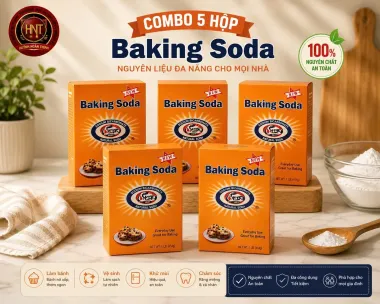Combo 5 hộp Baking soda hộp 454g