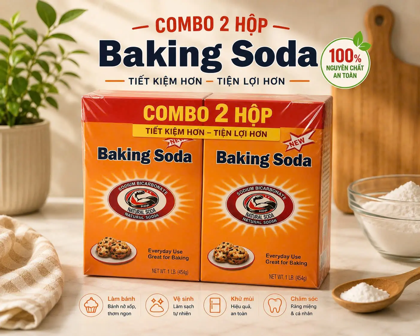 Combo 2 Hộp Baking Soda 454g – Ngân Thịnh Shop